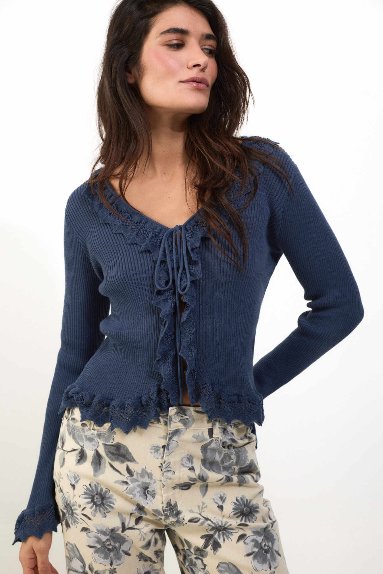 Slowlove Camisola de malha efeito degrad&ecirc;