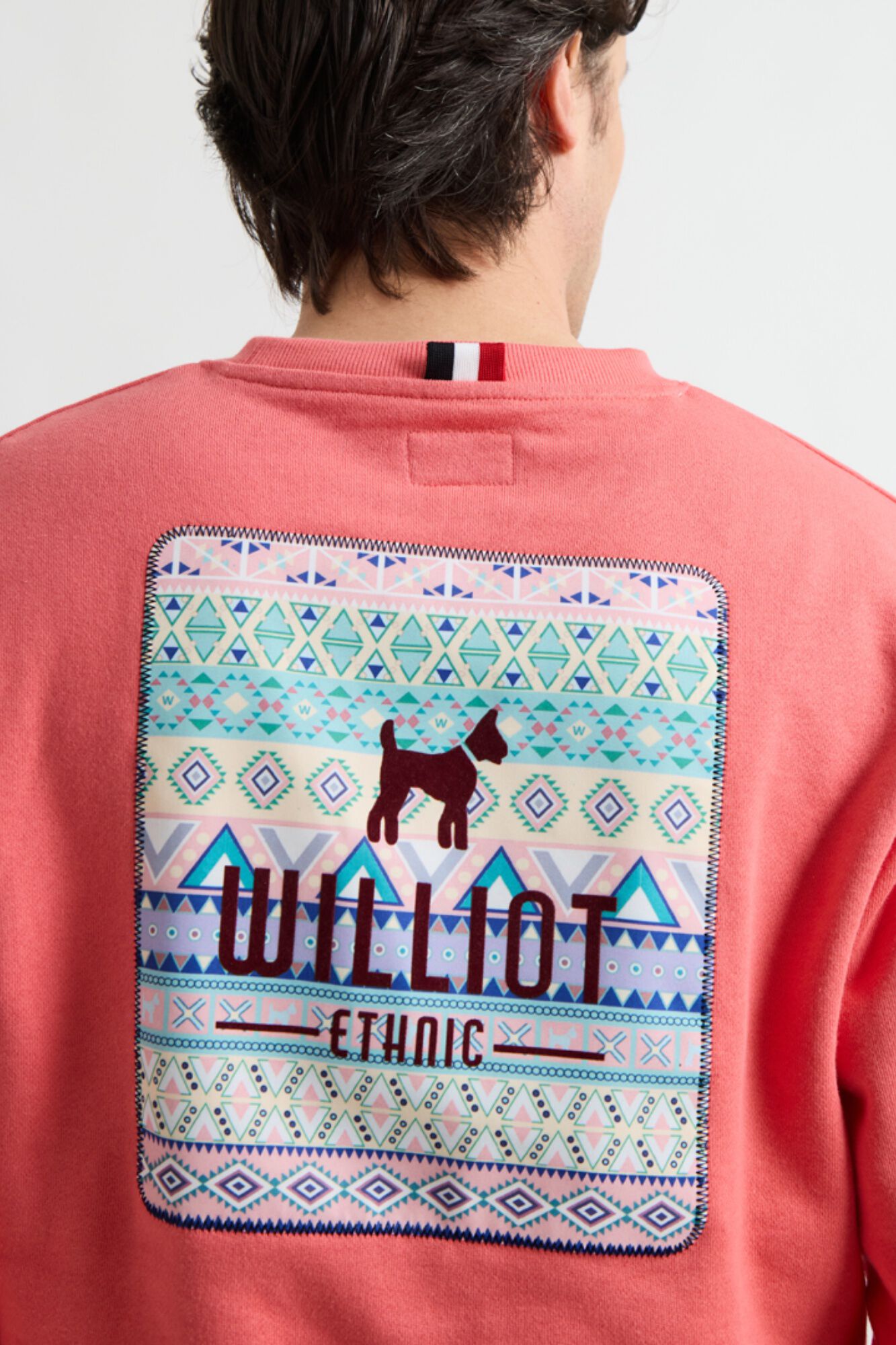 Williot Sweatshirt com logo &eacute;tnico Vermelho