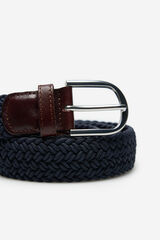 Cortefiel Elastic braided belt Navy