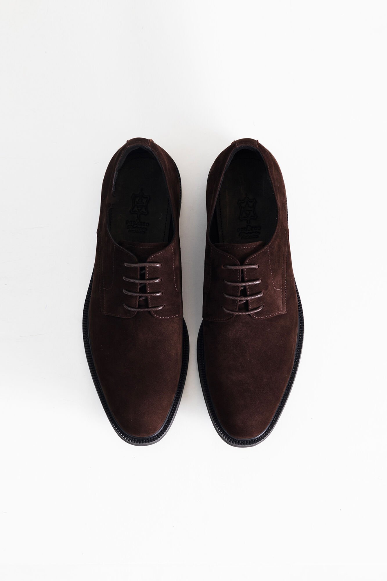 PuroEGO Sapato blucher de nobuck Castanho