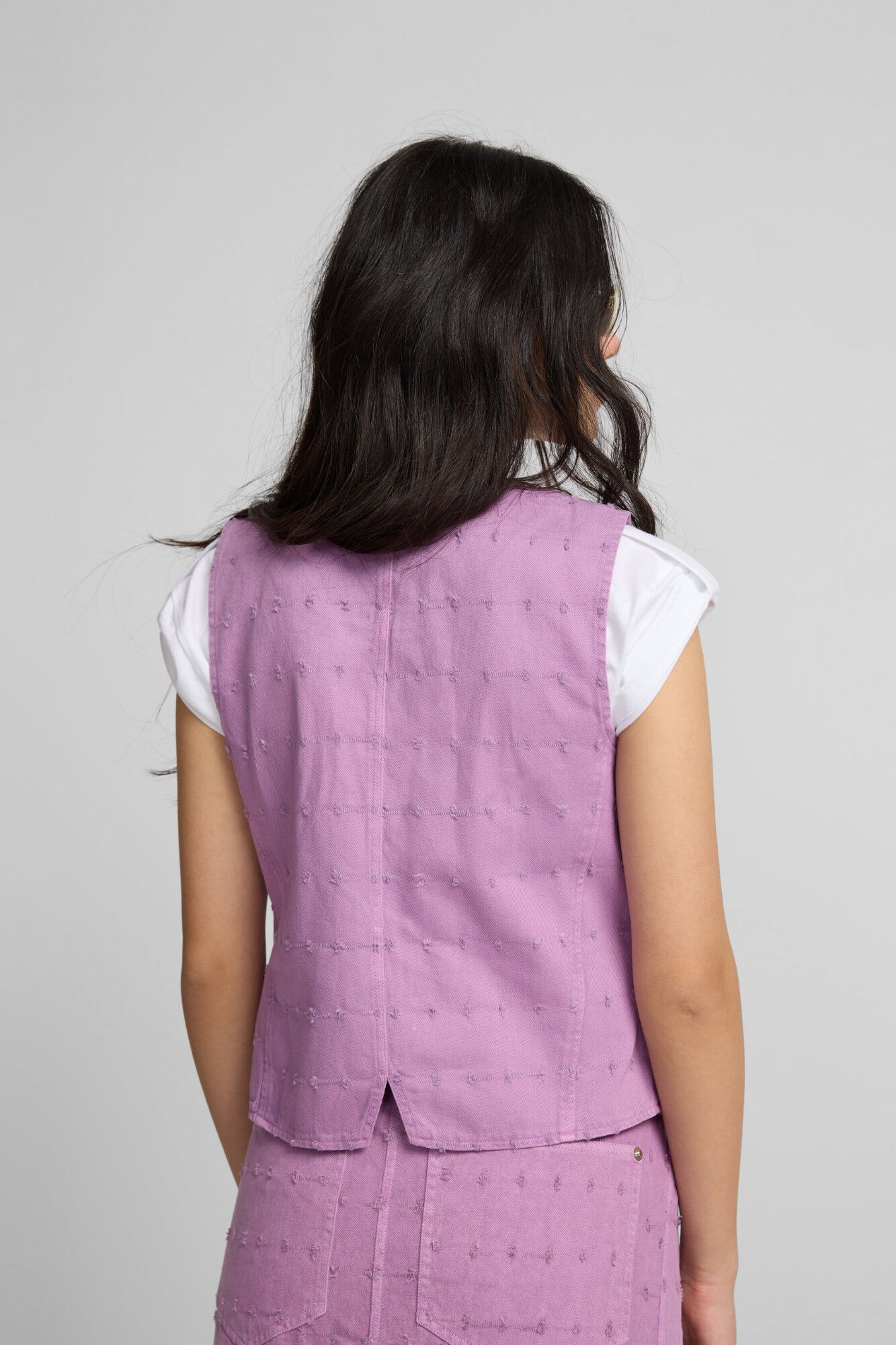 Silbon Colete denim Colete Roxo
