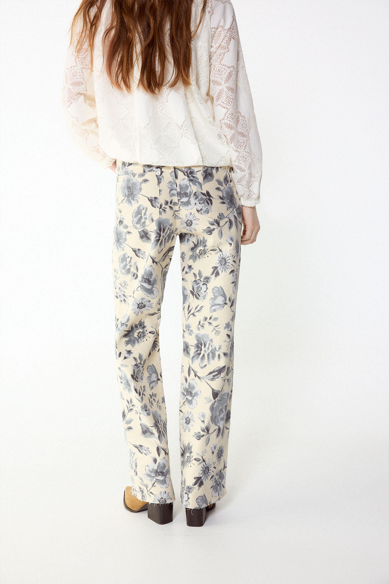 Slowlove Jeans recto flores Multicolour