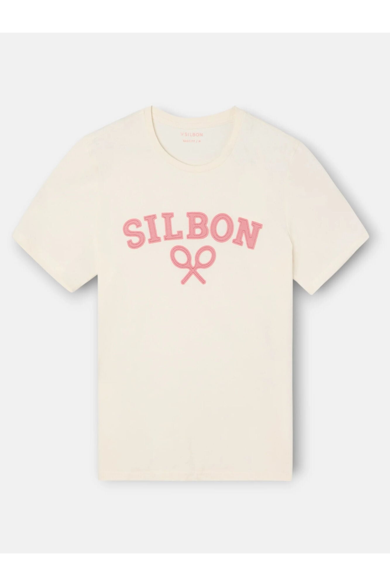 Silbon T-shirt de manga m&eacute;dia Ecru