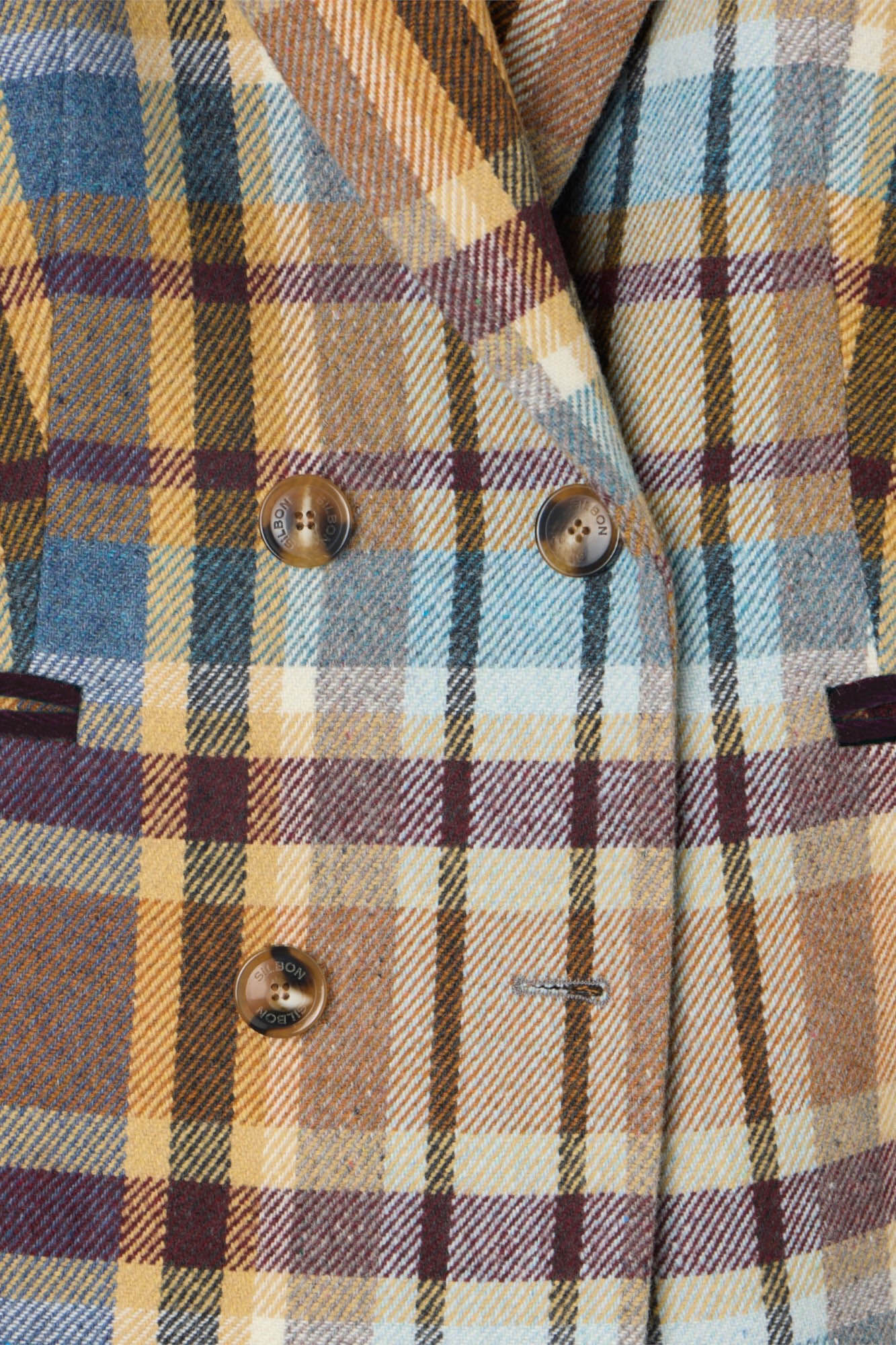 Silbon Casaco sobretudo cruzado Castanho