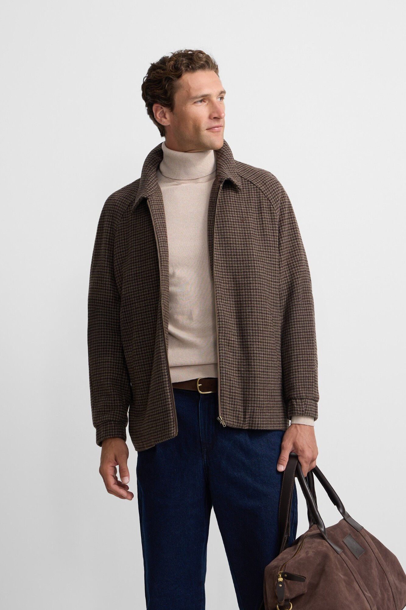 Silbon Blus&atilde;o pied-de-poule Castanho