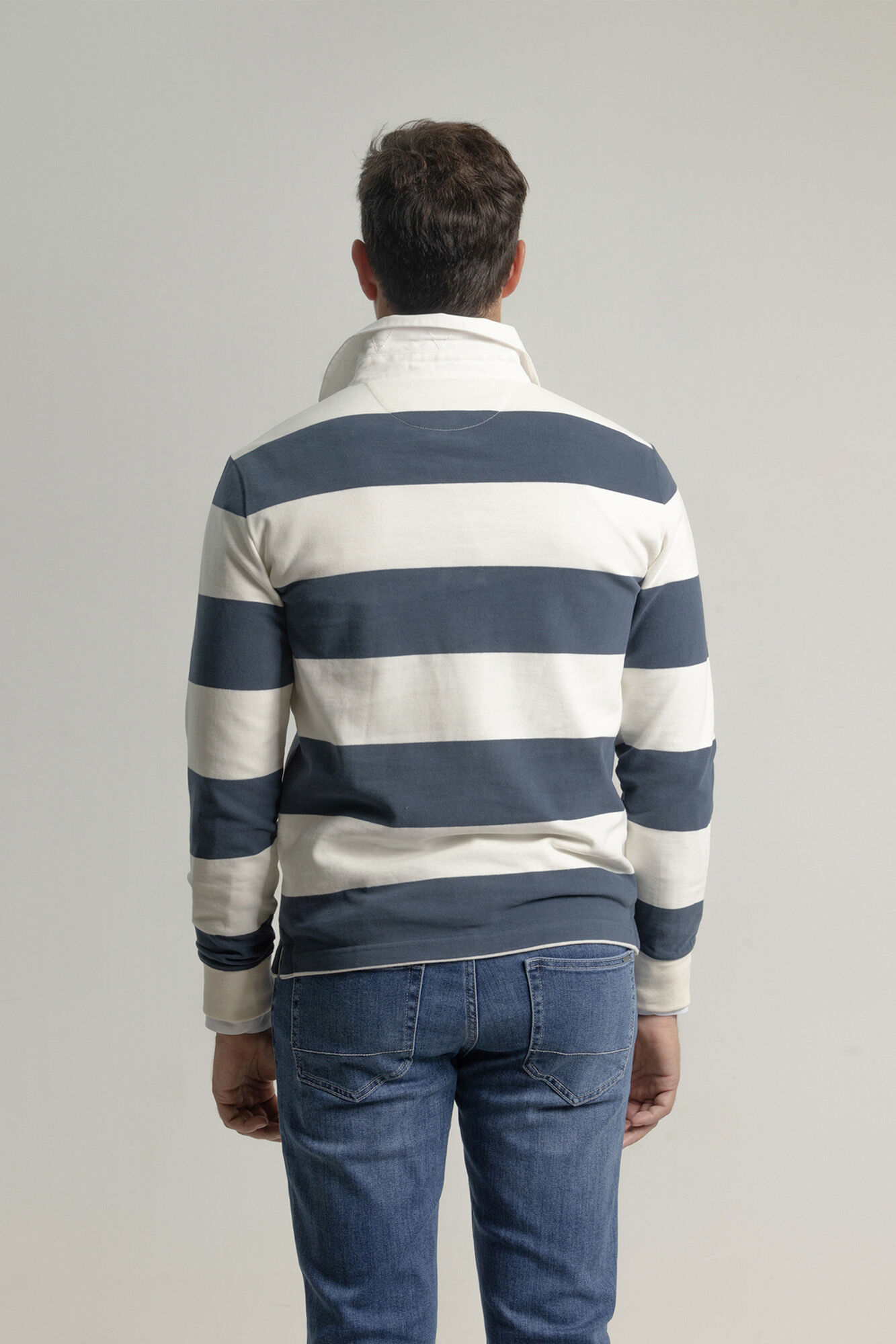 PuroEGO Camisa polo riscas azul-tinta Azul