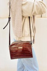 The Code Bolsa a tiracolo Casandra em pele Castanho