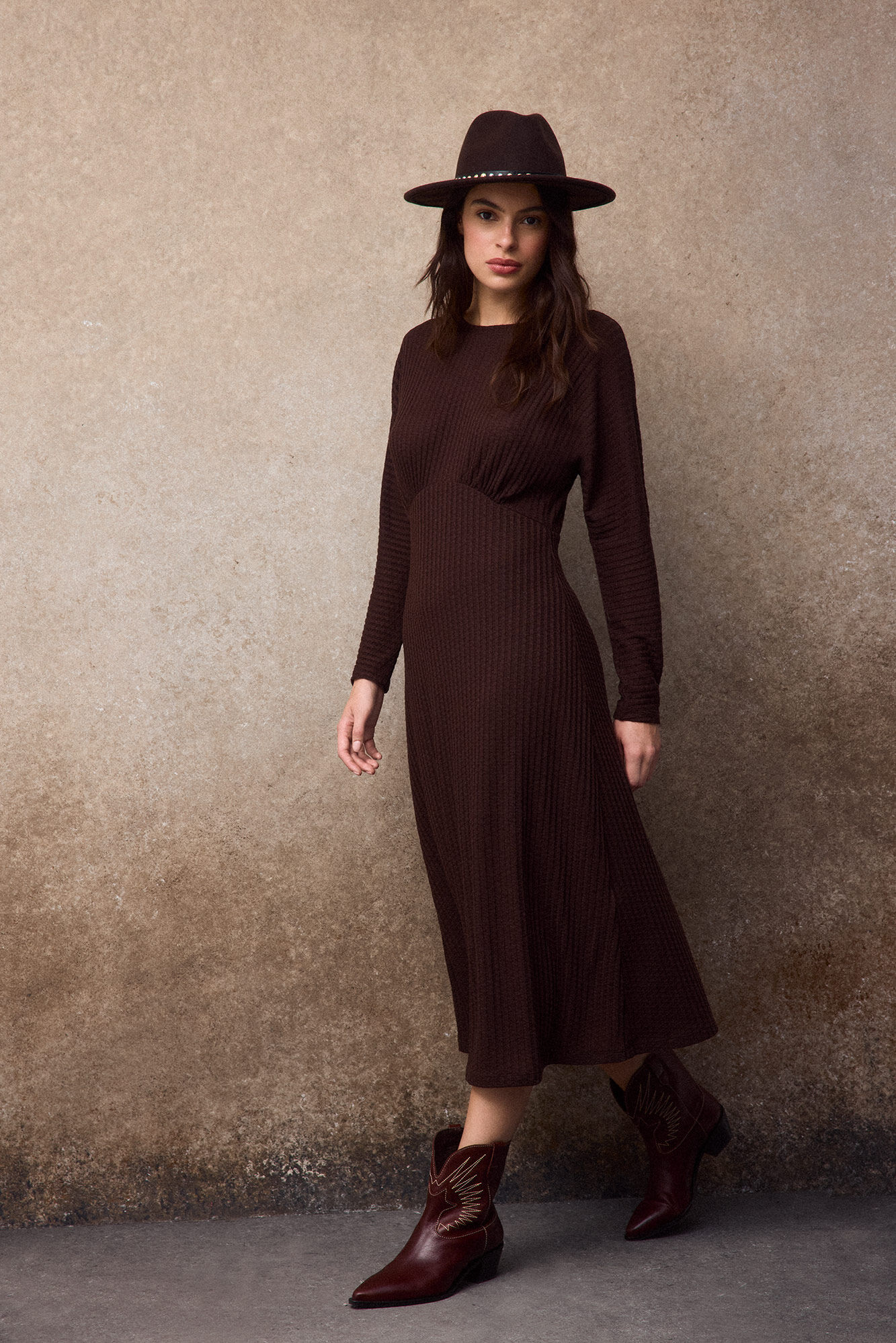 Slowlove Vestido estructura manga murci&eacute;lago