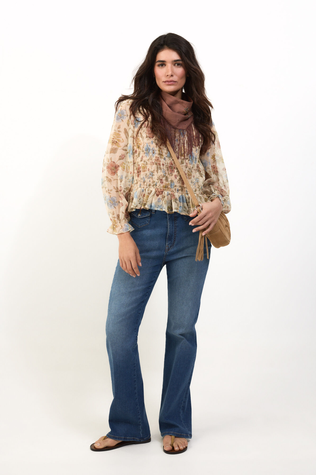 Slowlove Top gomas el&aacute;sticas estampado