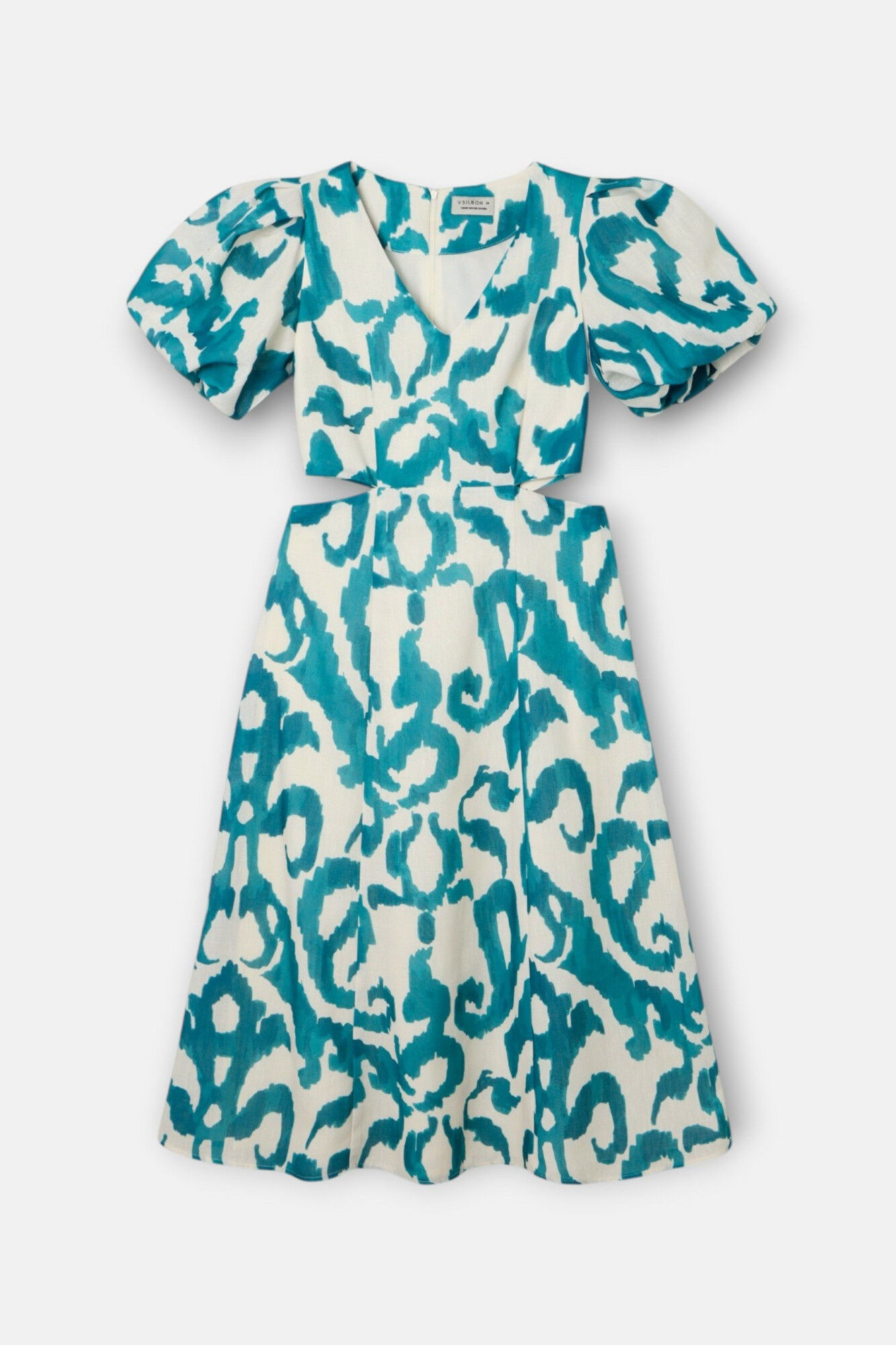 Silbon Vestido Event Collection cut out estampado Verde