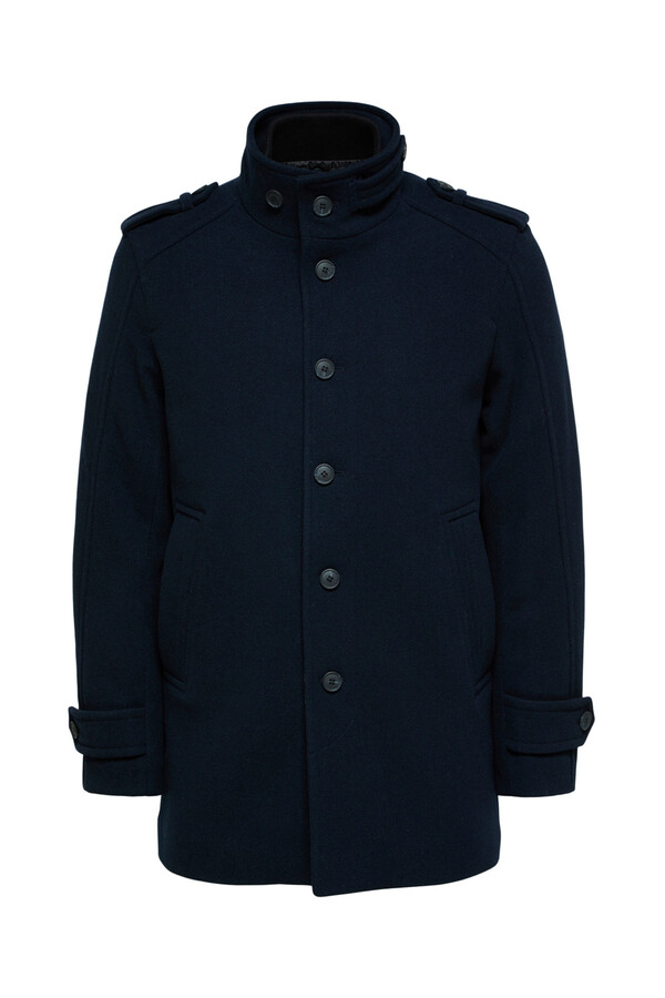 Cortefiel Coat with buttons Blue