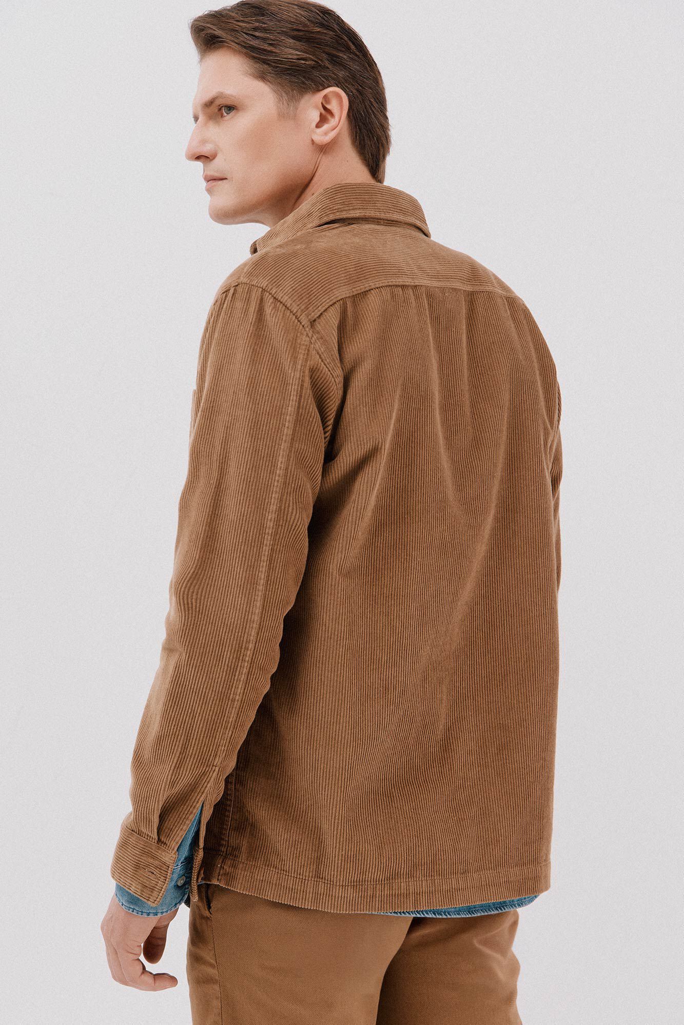 Cortefiel Sobrecamisa bombazina Castanho