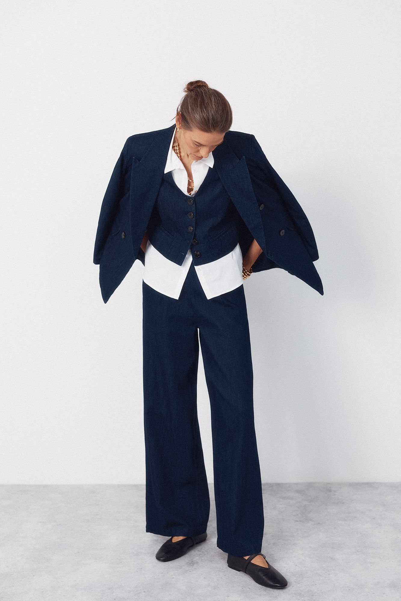 Cortefiel Pantal&oacute;n denim sastre Blue