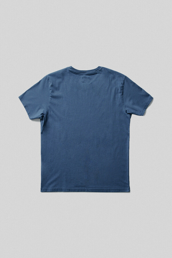 Cortefiel Washed cotton T-shirt Blue