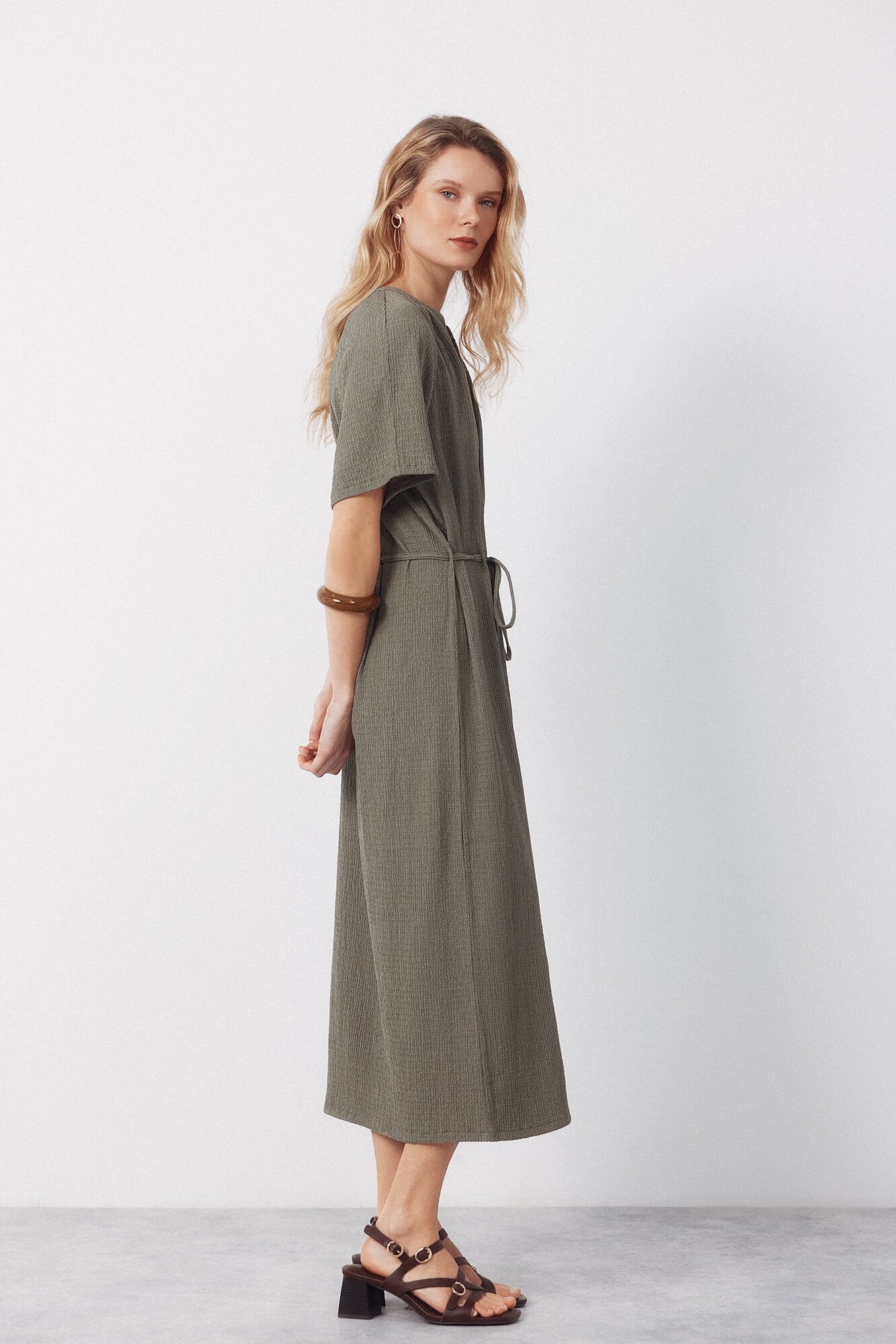 Cortefiel Structured belt dress