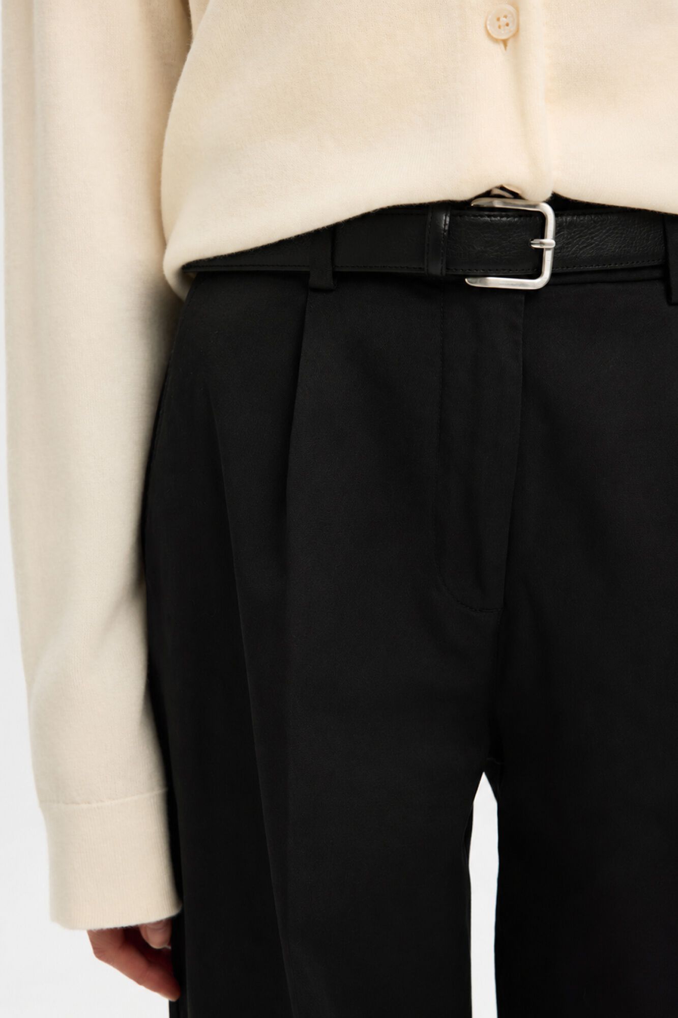 Selected Organic cotton barrel trousers