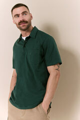 OOTO Polo lavado bordado avi&oacute;n Verde