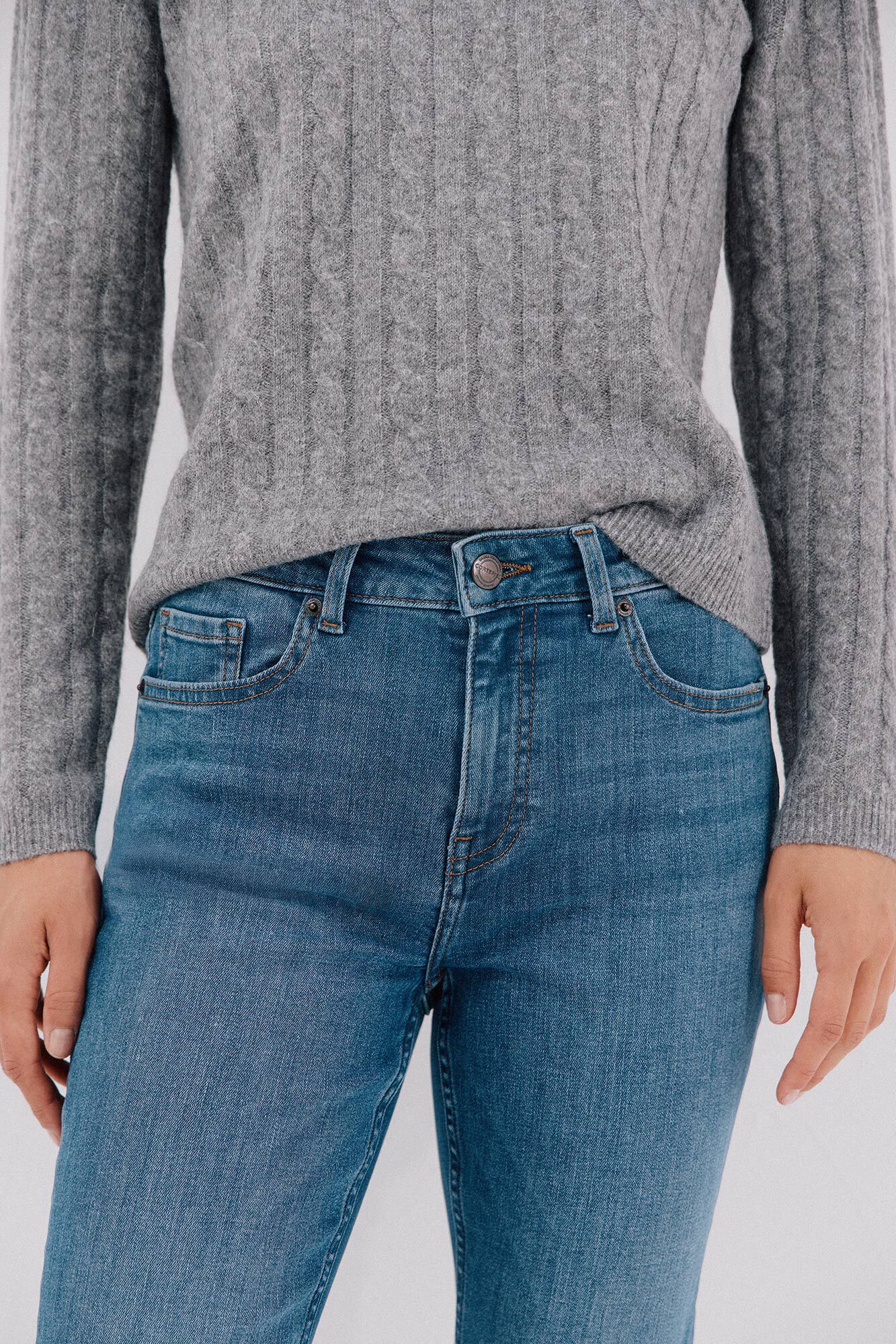 Cortefiel Bell bottom jeans Blue