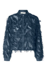 Selected Camisa curta fofa Azul