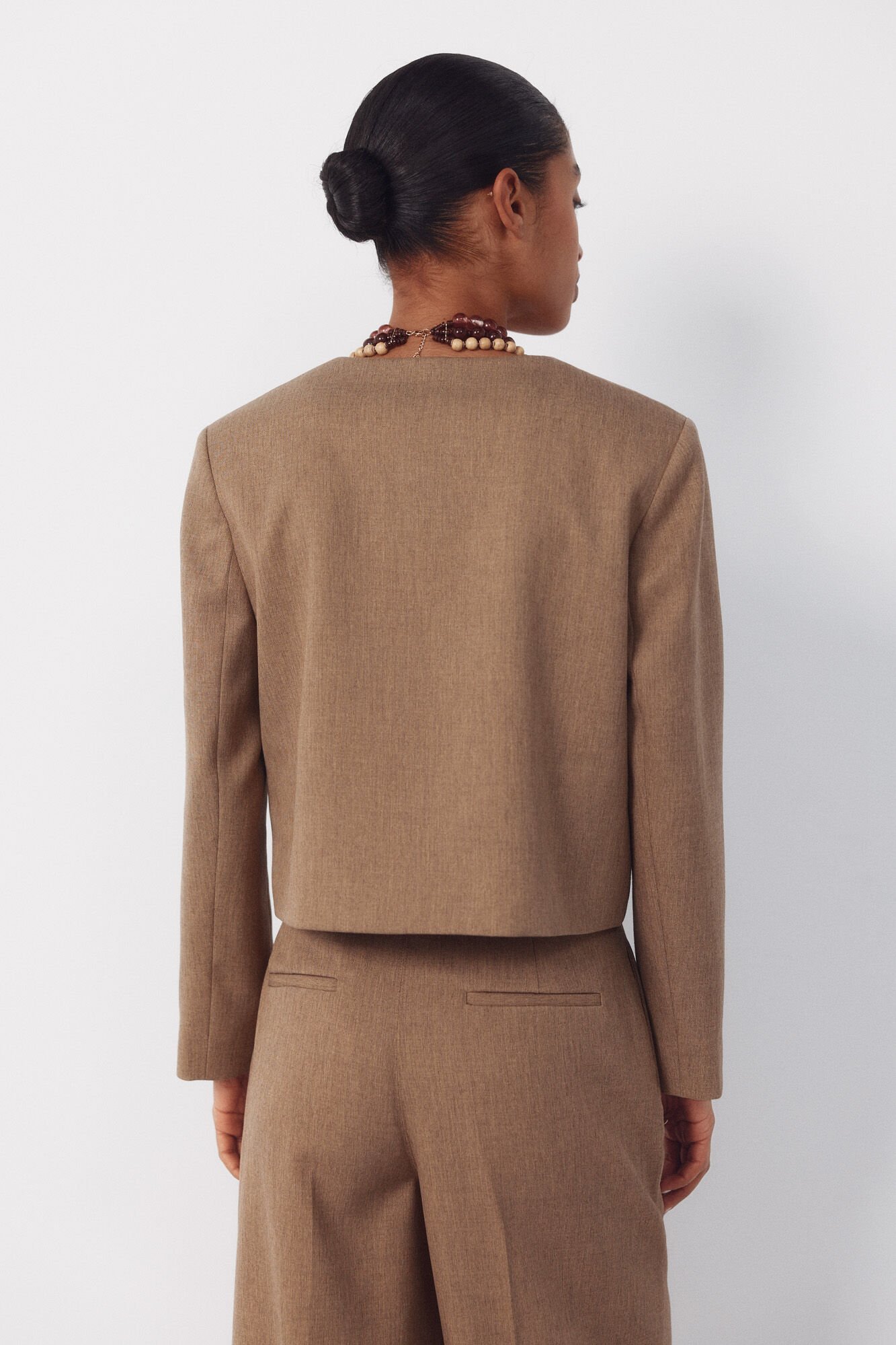 Cortefiel Short jacket Beige