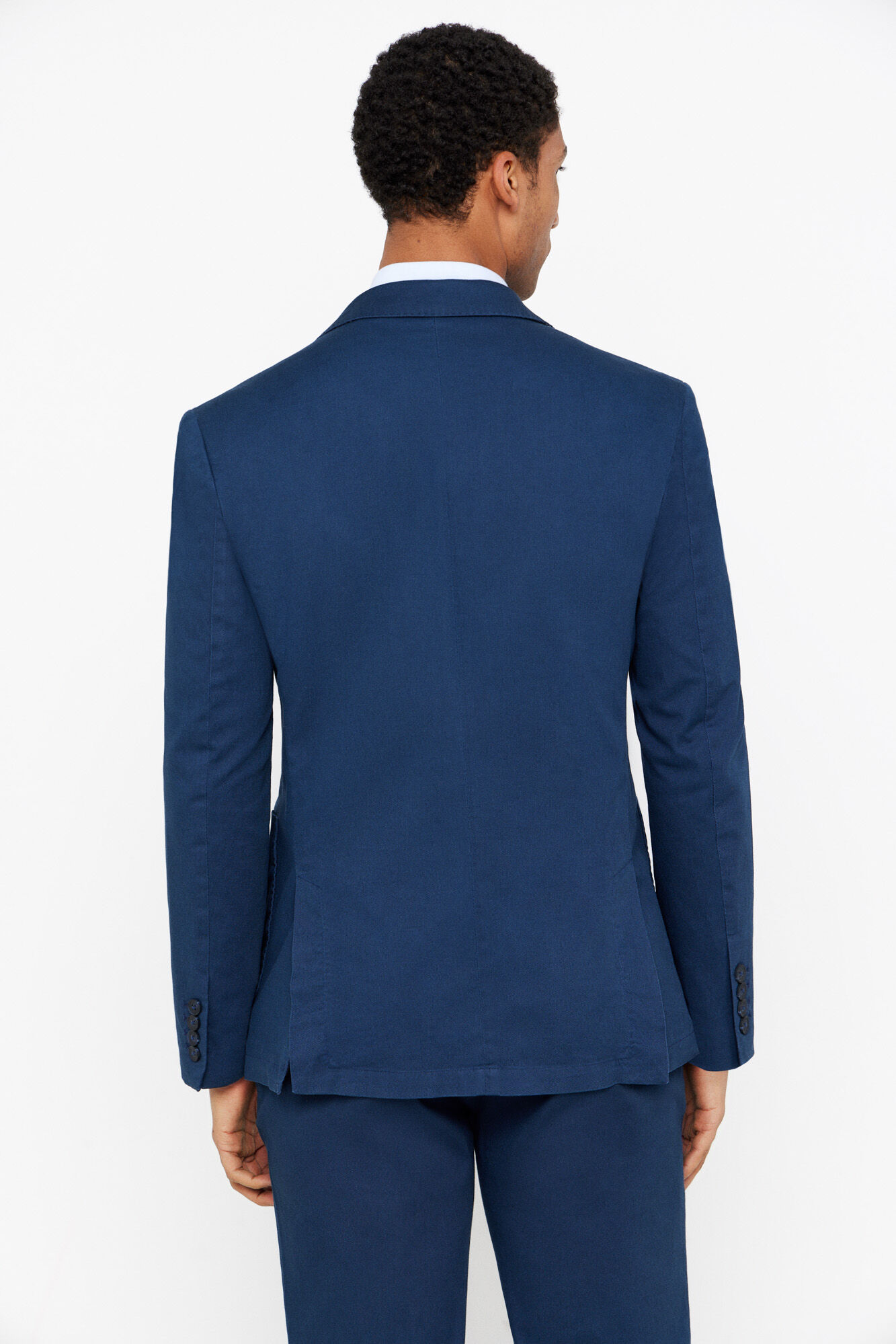 Cortefiel Blazer algod&atilde;o-linho slim fit Azul