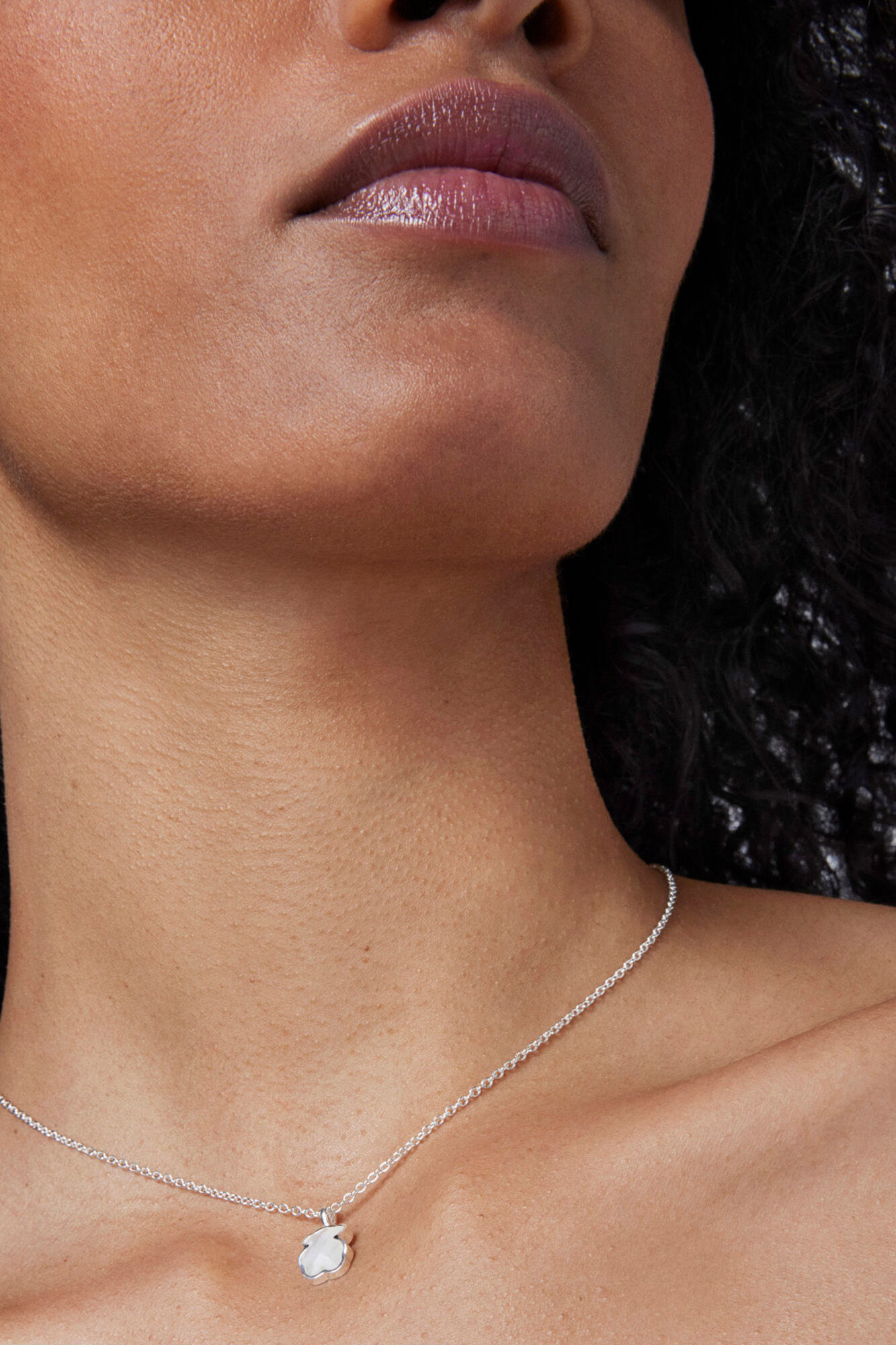 Tous Silver and mother-of-pearl necklace with bear Grey