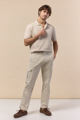 OOTO Pantal&oacute;n cargo slim Beige