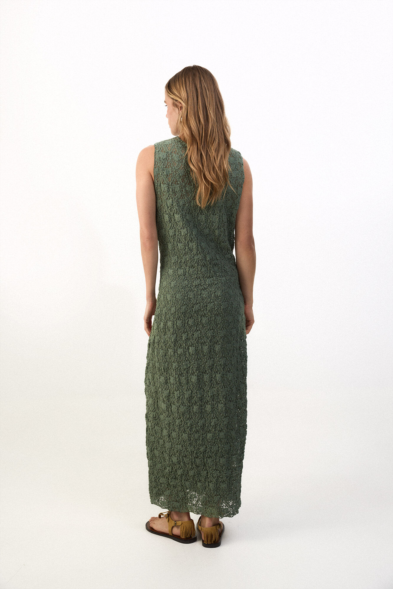 Slowlove Vestido lencero Kaki
