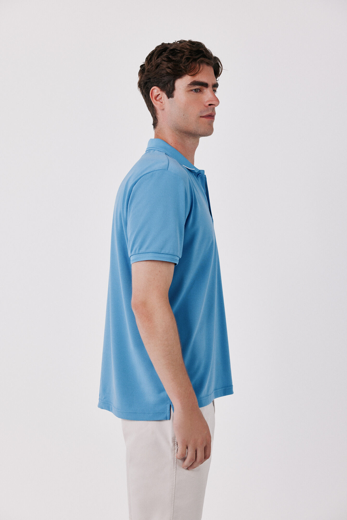 Cortefiel Polo COOLMAX&reg; piqu&eacute; Azul