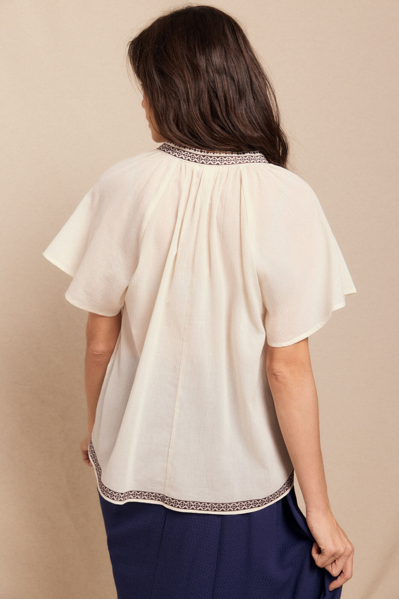 Slowlove Blusa bordada Branco