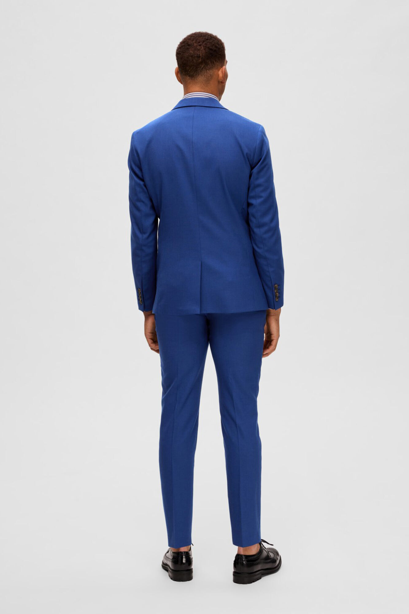 Selected Americana Slim Fit con lana Azul