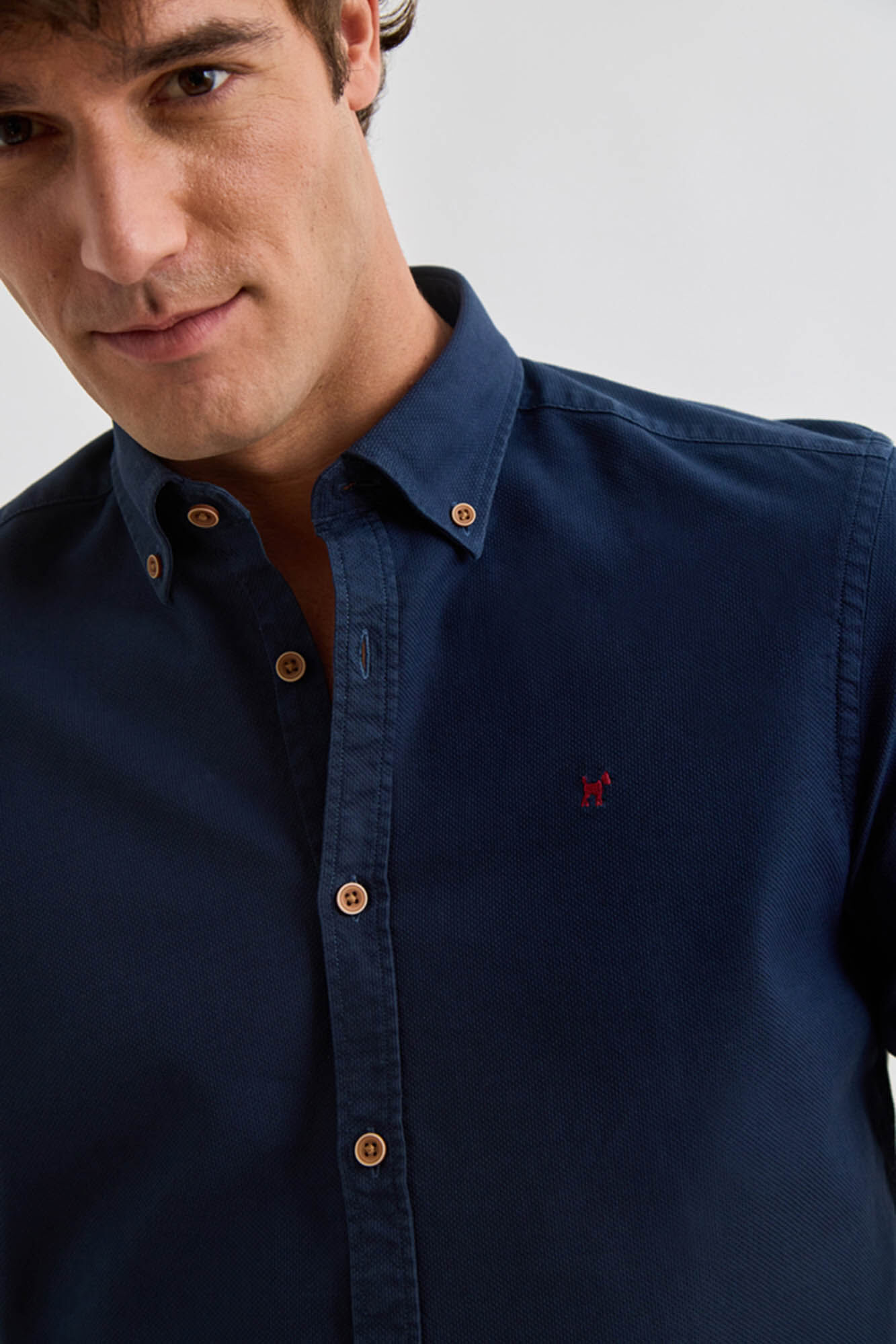 Williot Camisa estruturada tingida em tecido