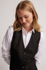 Silbon Pinstripe vest Grey