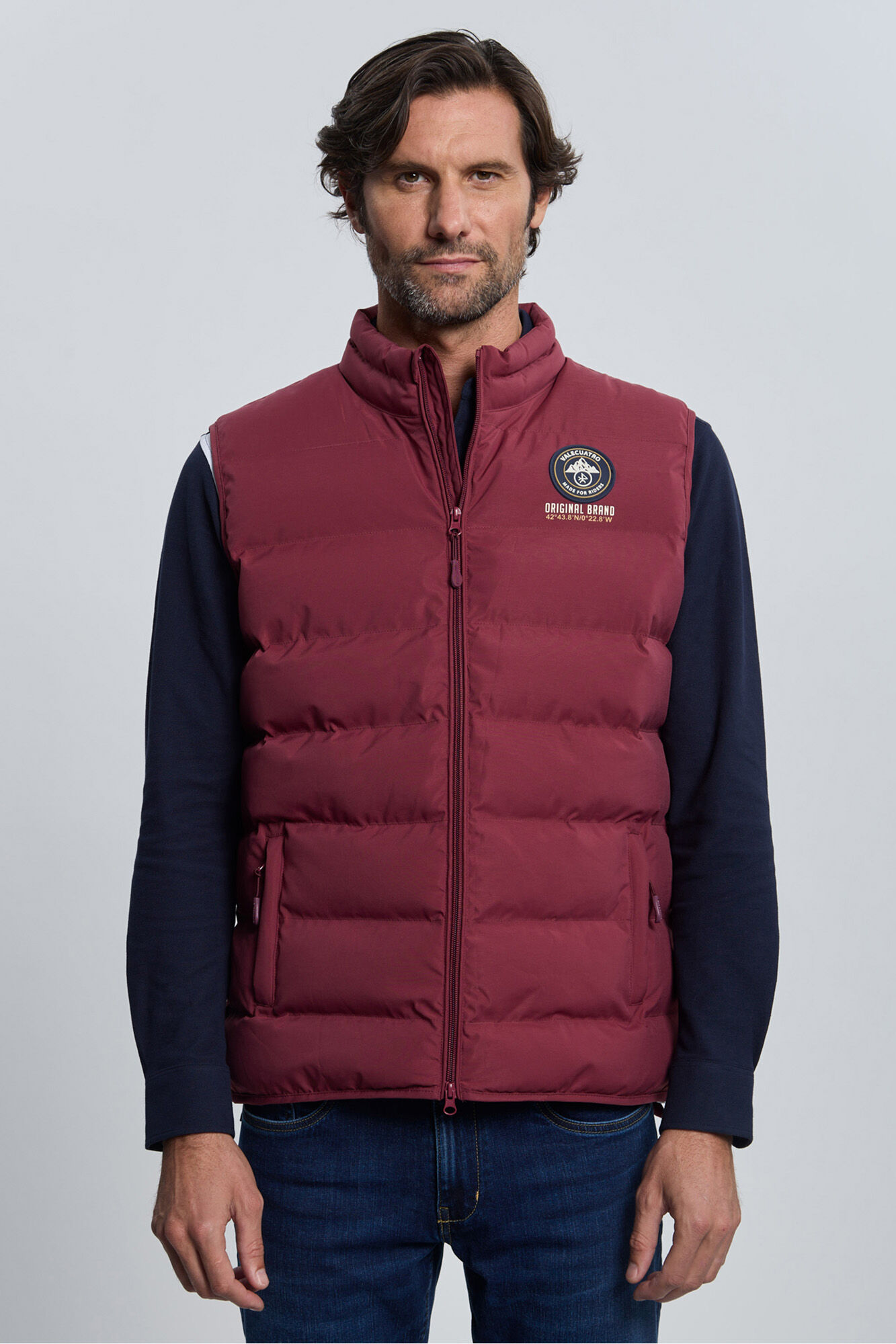 Valecuatro Colete acolchoado bord&ocirc; com 3 escudos