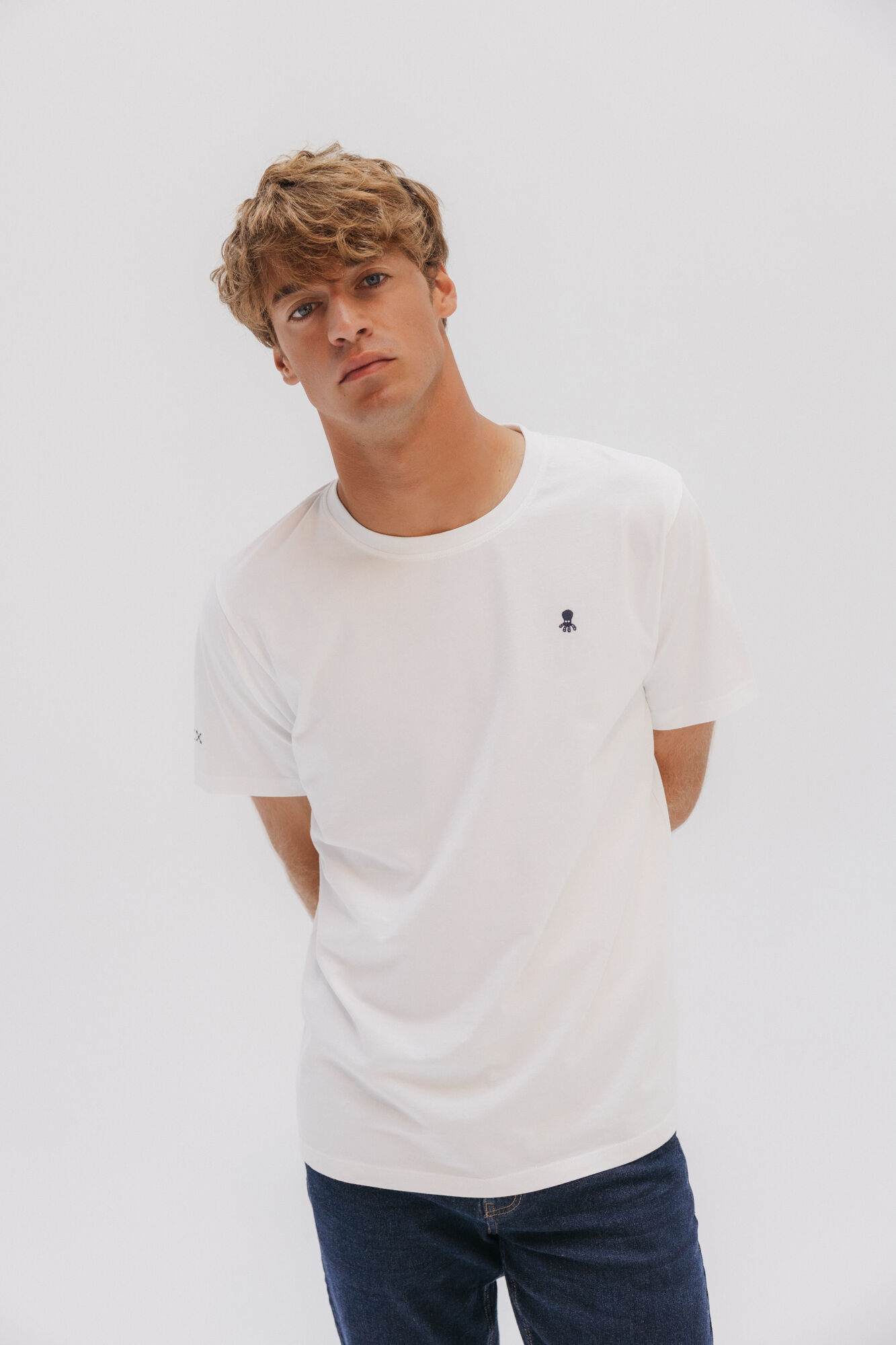 elPulpo T-shirt com logo bordado