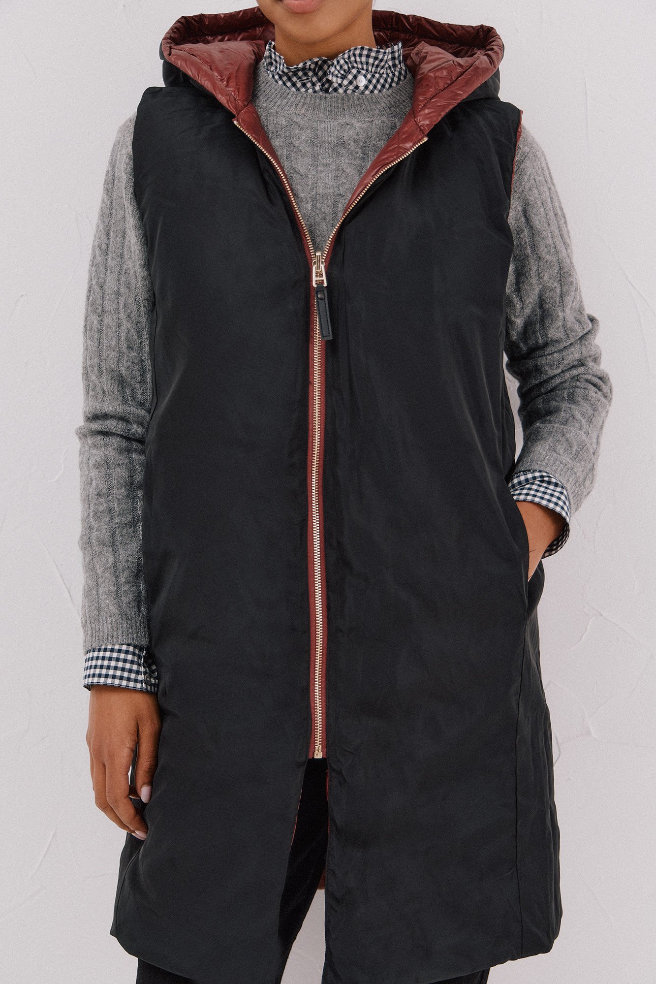 Cortefiel Long reversible gilet