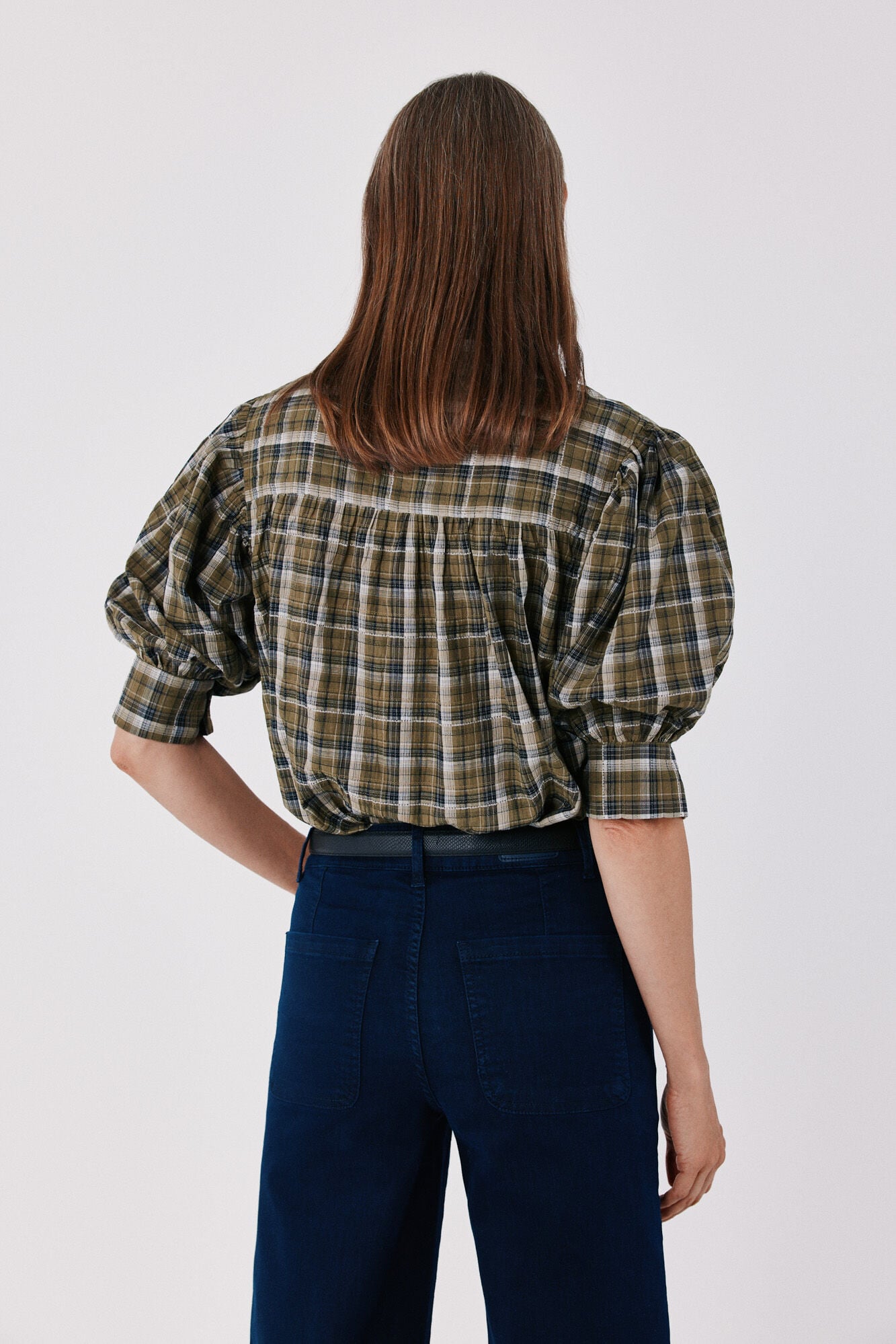 Cortefiel Plaid shirt Printed green