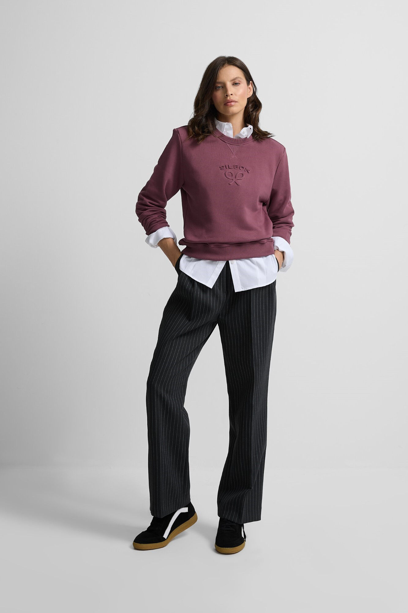 Silbon Sudadera woman silbon cl&aacute;sico Granate