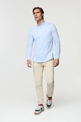 Williot Camisa Palm Beach de linho aos quadrados Azul