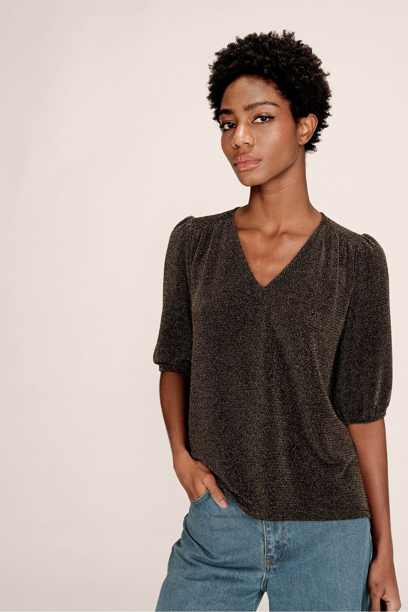 Grace & Mila Top largo de lurex 