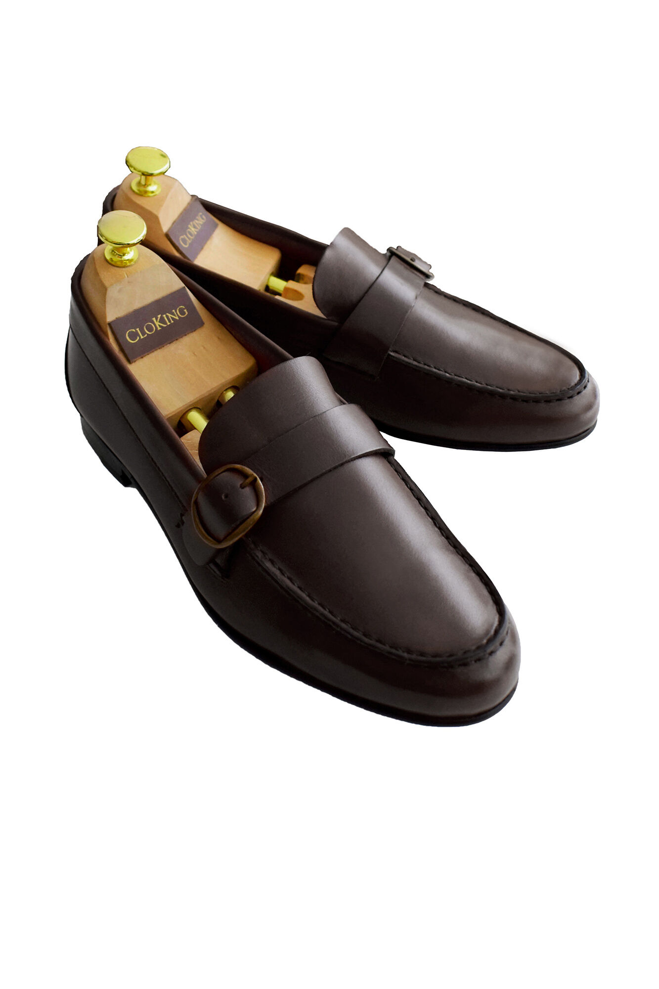 Cloking Sapato Mocassim Fivela Castanho