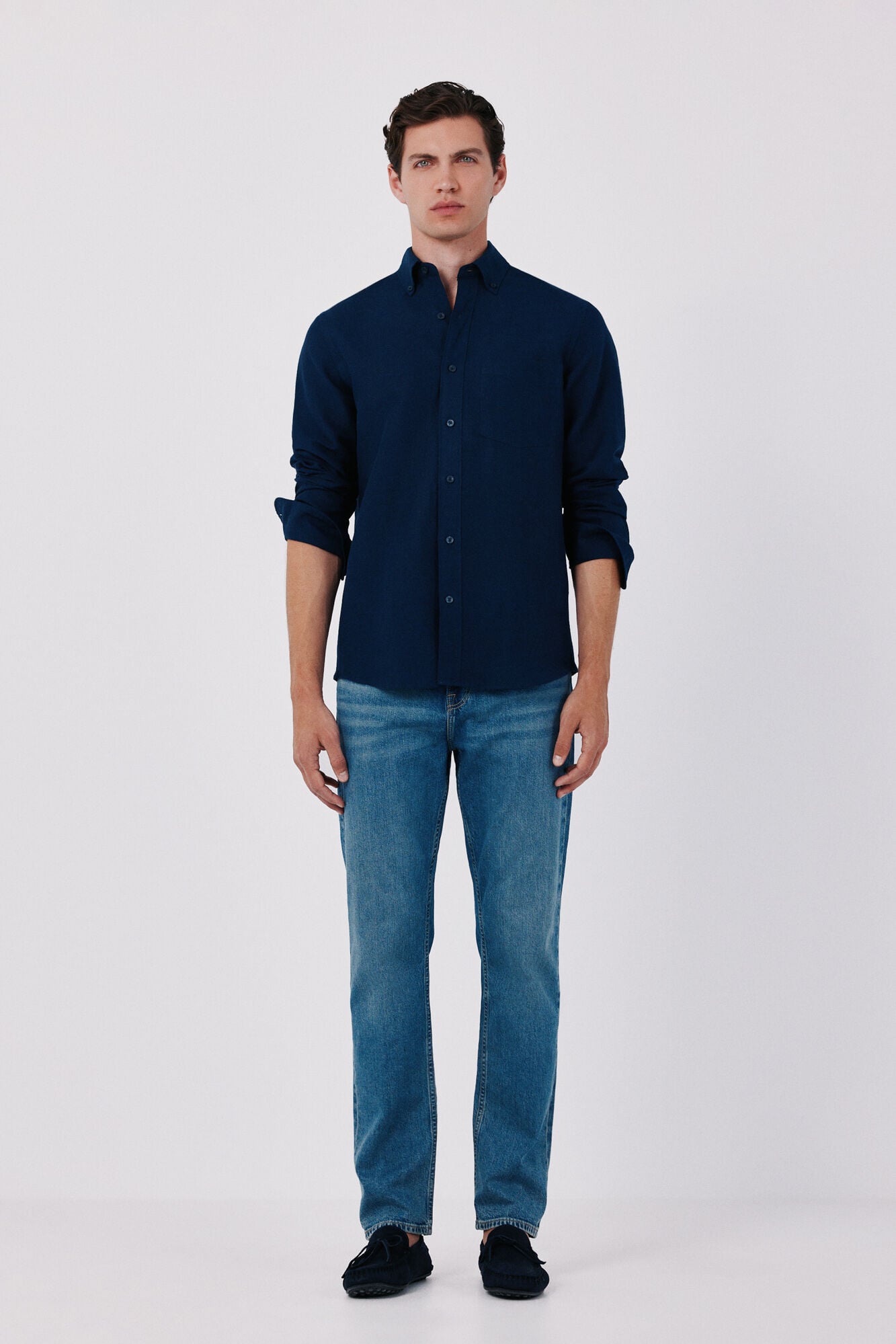 Cortefiel Camisa lino lisa