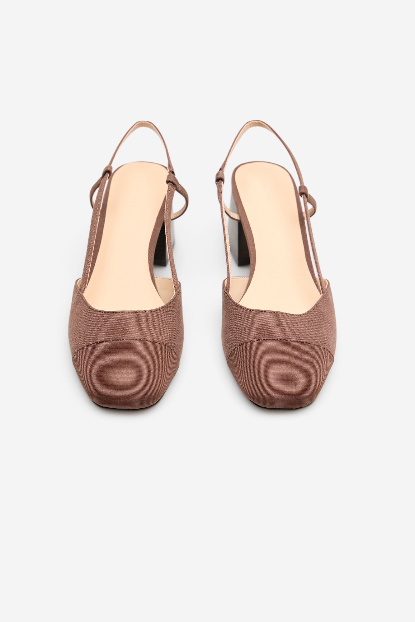 Cortefiel Backless heeled shoe Brown