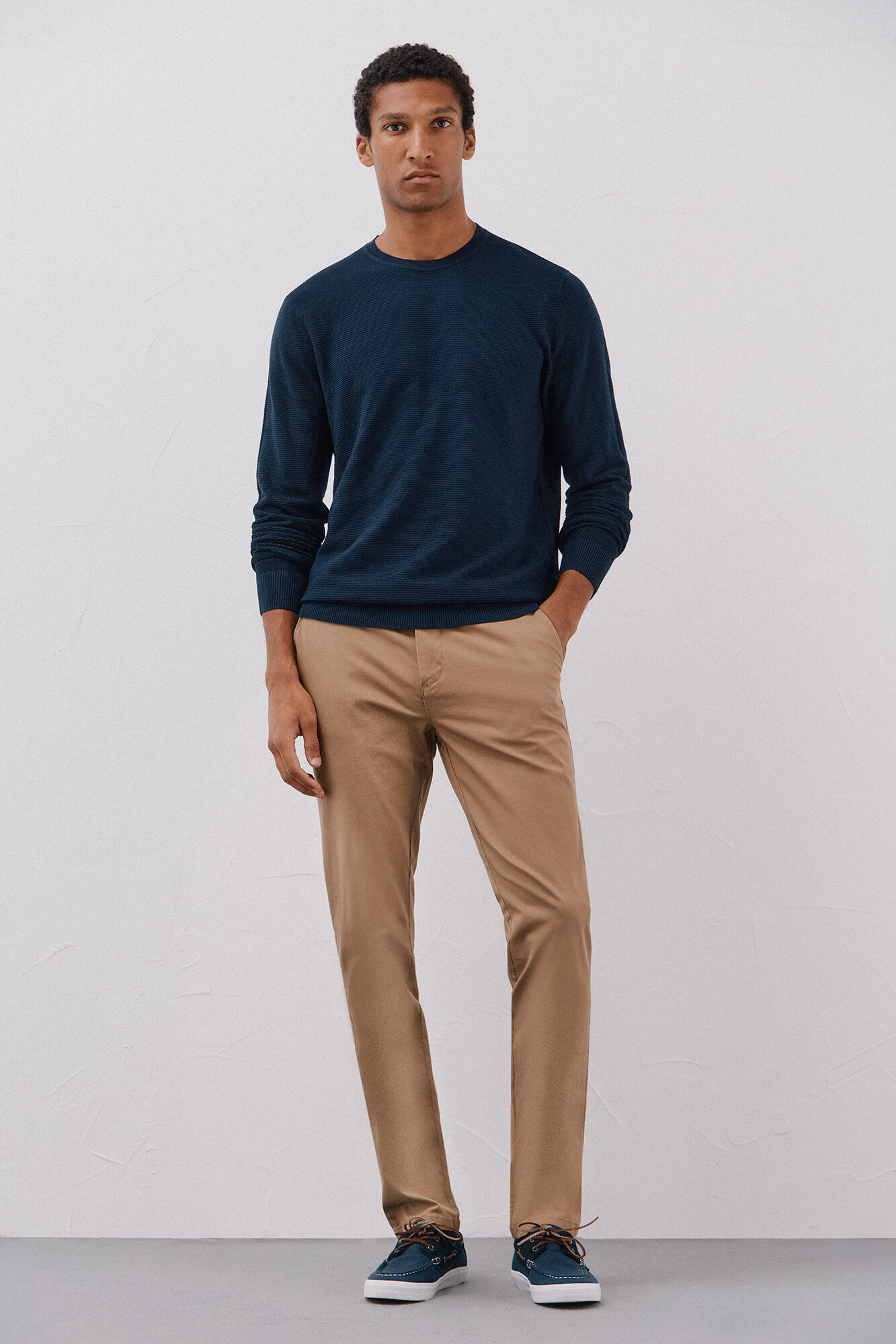 Cortefiel Fine knit jumper  Navy