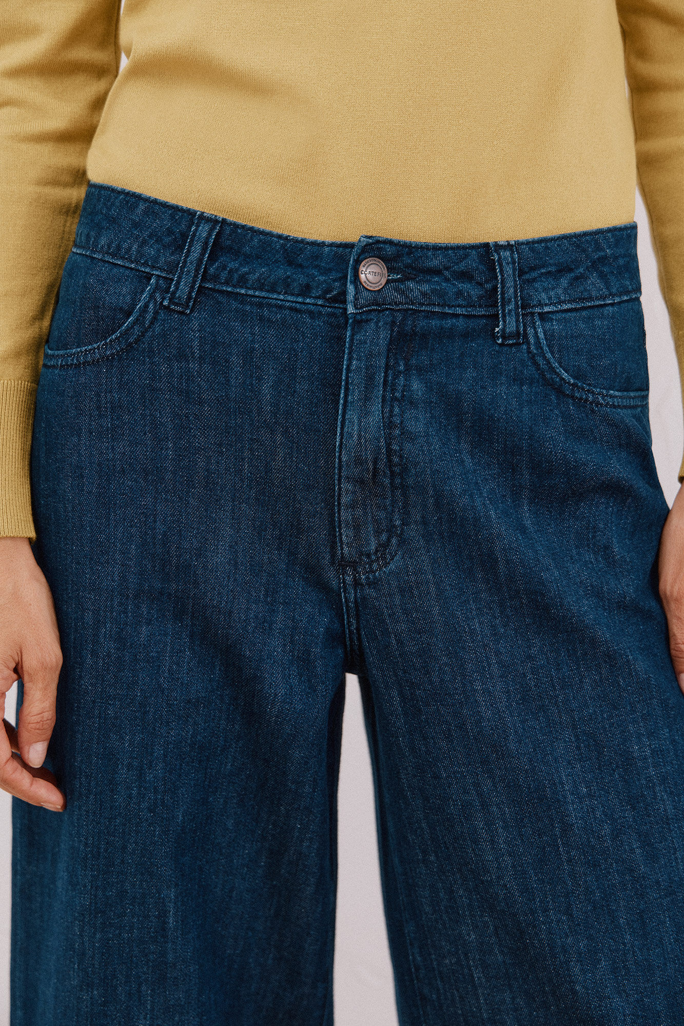 Cortefiel Long palazzo jeans  Blue