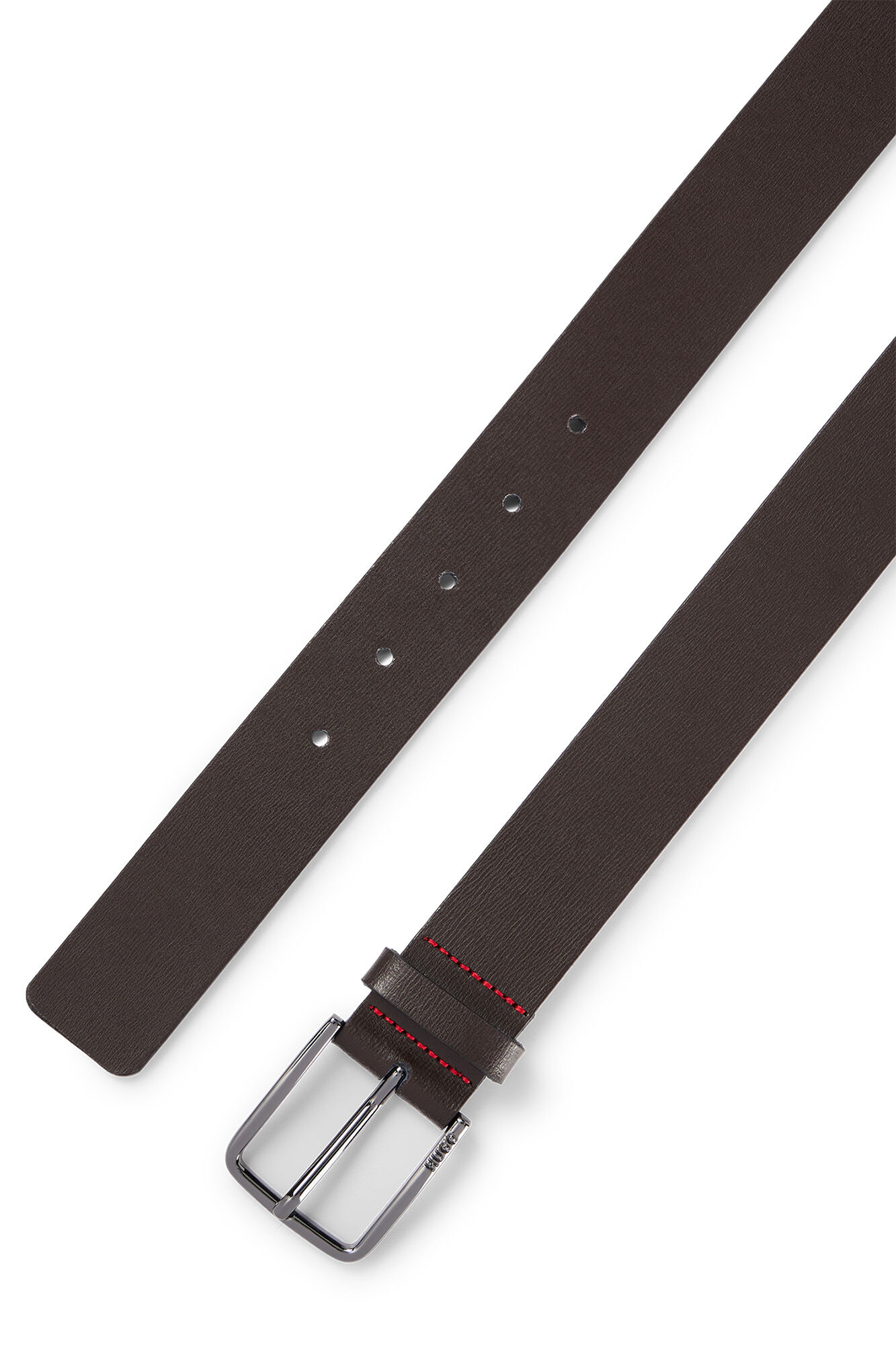 HUGO Cinturon piel Marr&oacute;n oscuro