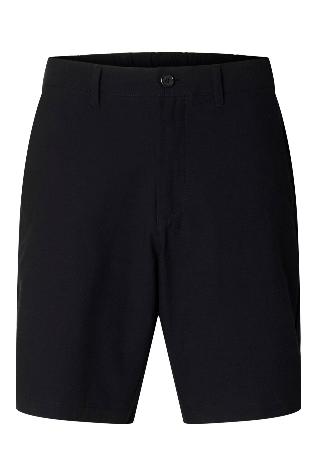 Selected Cal&ccedil;&otilde;es em tecido estruturado Preto