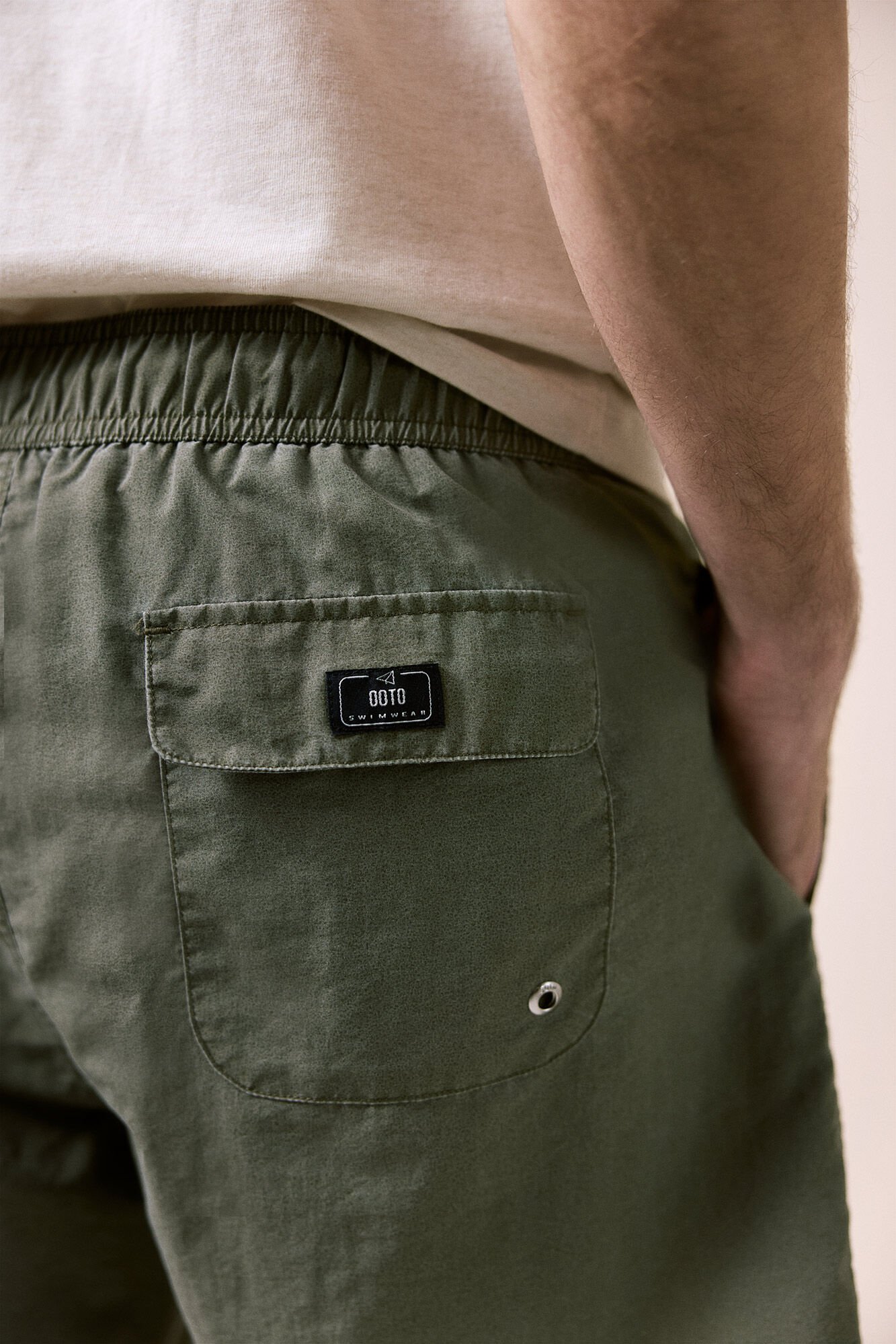 OOTO Fato de banho estampado liso OOTO Verde