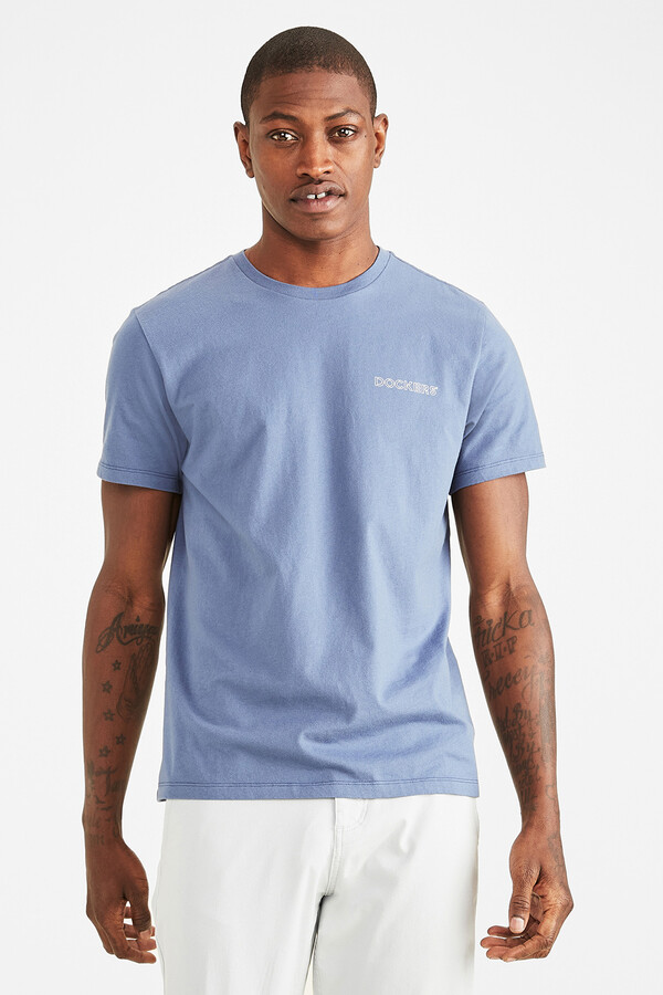 Cortefiel Short-sleeved T-shirt Blue