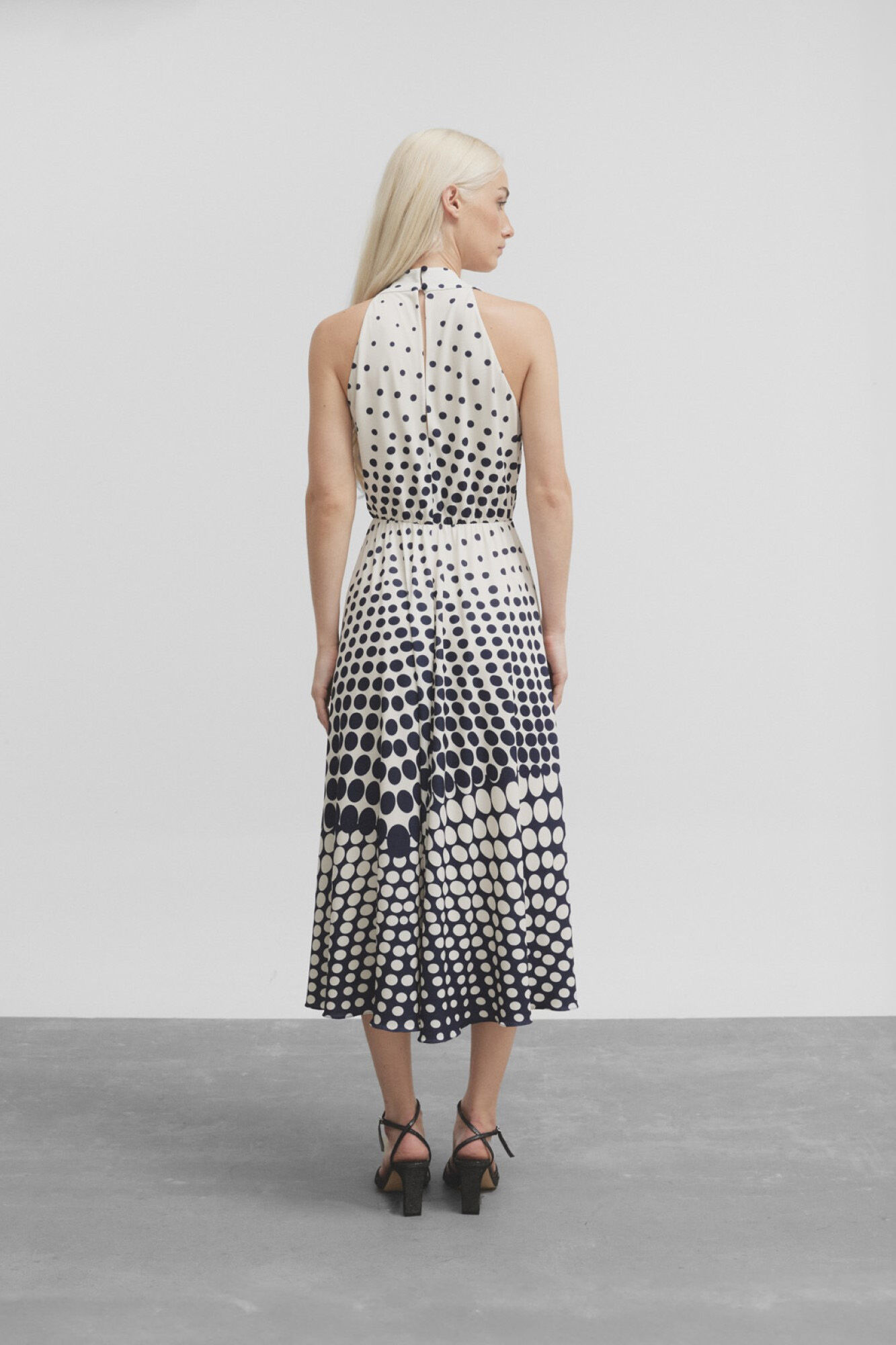 Silbon Vestido largo punto Estampado azul